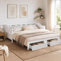 HFASD Divano letto, 2 cassetti, matrimoniale, 180 × 200 cm, legno, allungabile, per soggiorno