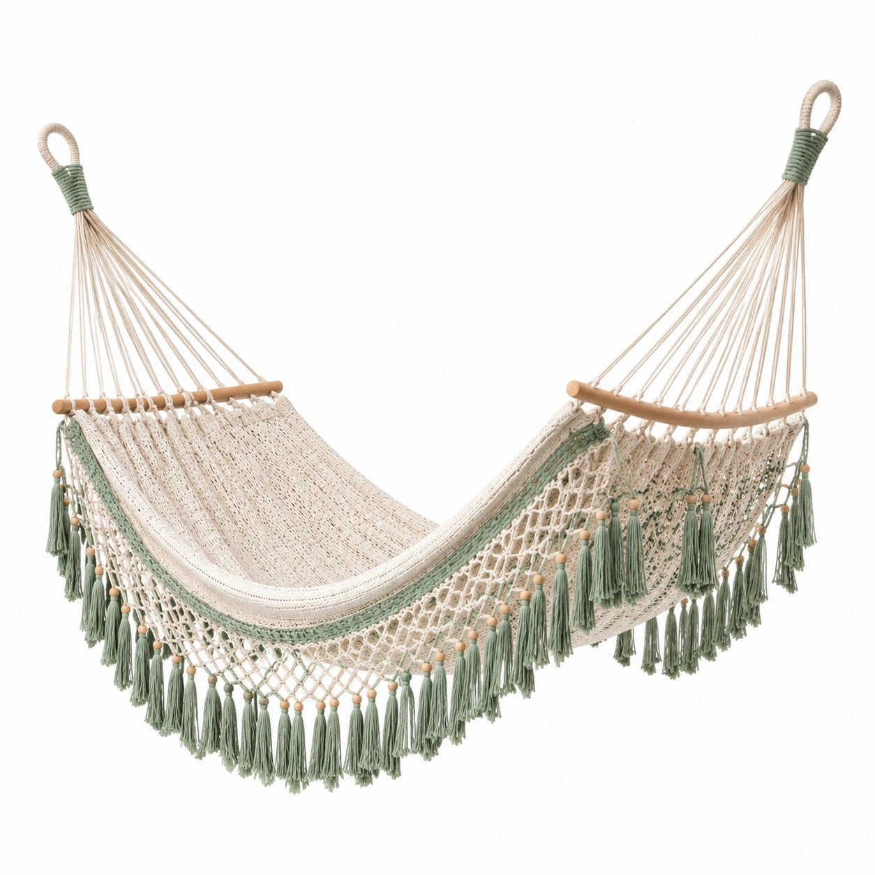 Amaca in Cotone con Nappe Verde Beige