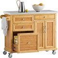 Carrello da cucina SoBuy, 115 × 92 × 46cm, MDF, con ruote, per sala da pranzo e cucina