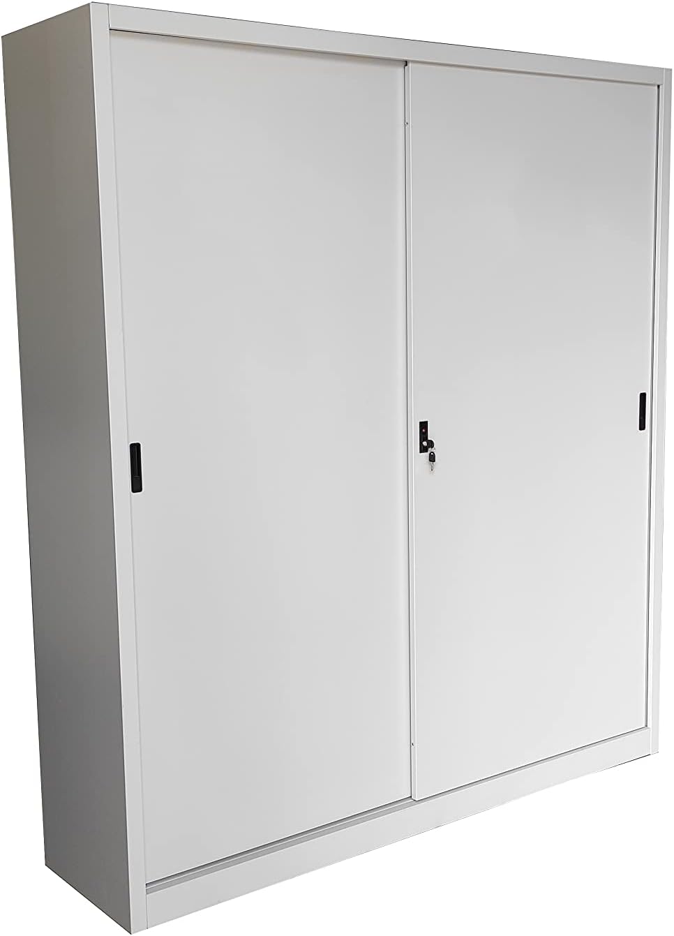 Armadio Fleda TRADING, con ante scorrevoli, 120 × 45 × 200 cm, Grigio, metallo, per ufficio