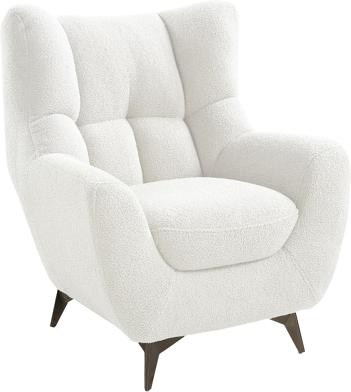 Poltrona Atlantic Home Collection, 88 cm, Bianco, tessuto, per soggiorno