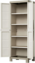 Keter Armadio, 4 ripiani, Beige/Tortora, resina, regolabile