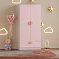 Armadio guardaroba en.casa, Rosa, 123 × 60 × 40 cm, MDF, per camera da letto