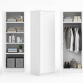 Armadio guardaroba Home Collective, Bianco, 50 × 50 × 180 cm, legno, MDF, per camera da letto