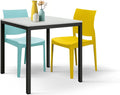 Tavolo da bar PAZZO DESIGN, 80 × 80 × 75 cm, Bianco/Antracite, metallo