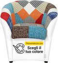 Poltrona Totò Piccinni, imbottito, 70 × 67 × 76 cm, similpelle, per soggiorno