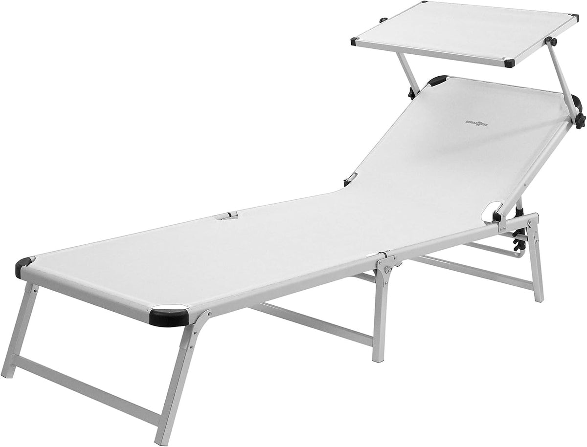 BRUNNER Lettino prendisole, 0410012N.C00, BRUNNER 0410012N, Bianco, alluminio, per giardino e terrazzo