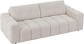Divano Vente-unique, SOPELANA, 3 posti, Beige, 220 × 100 × 78 cm, tessuto, per soggiorno