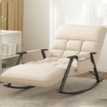 Poltrona a dondolo LILLIE, imbottito, 96 cm, tessuto, ergonomica, per soggiorno