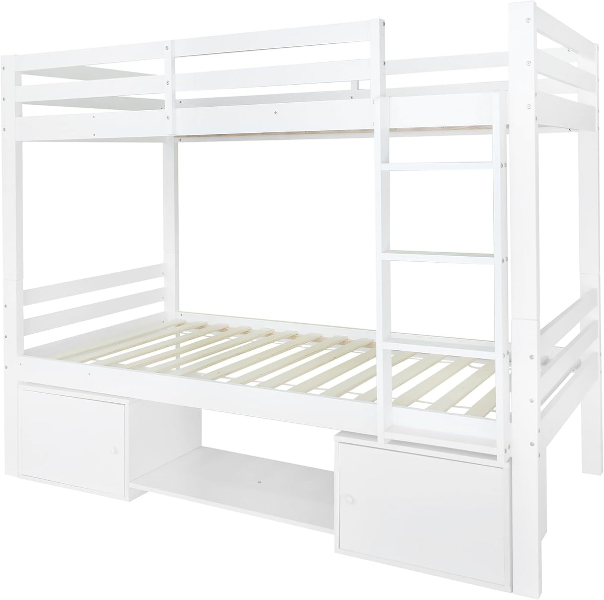 Azkoeesy Letto a castello, 90 × 200 cm, Bianco, trasformabile, per camera da letto