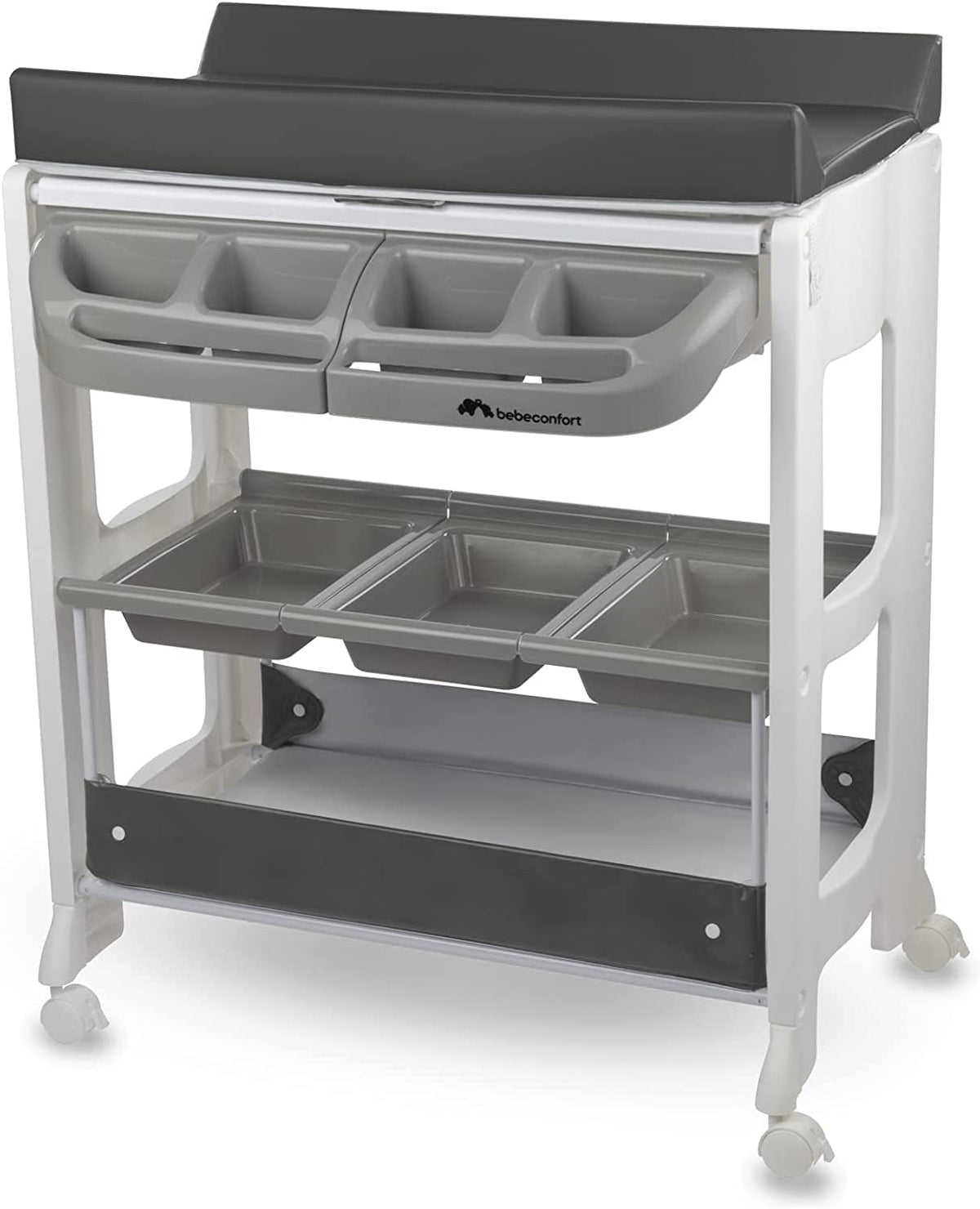 Cassettiera Bebeconfort, con ruote, 2 in 1, Grigio