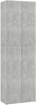 vidaXL Armadio, 60 × 32 × 190cm, Grigio, legno, per ufficio