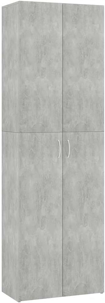 vidaXL Armadio, 60 × 32 × 190cm, Grigio, legno, per ufficio