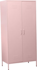 DRW Armadio, 2 ante, 85 × 50 × 180 cm, Rosa, metallo