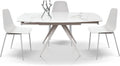 Tavolo allungabile PAZZO DESIGN, 140 × 90 × 78 cm, Bianco, metallo, per sala da pranzo e cucina