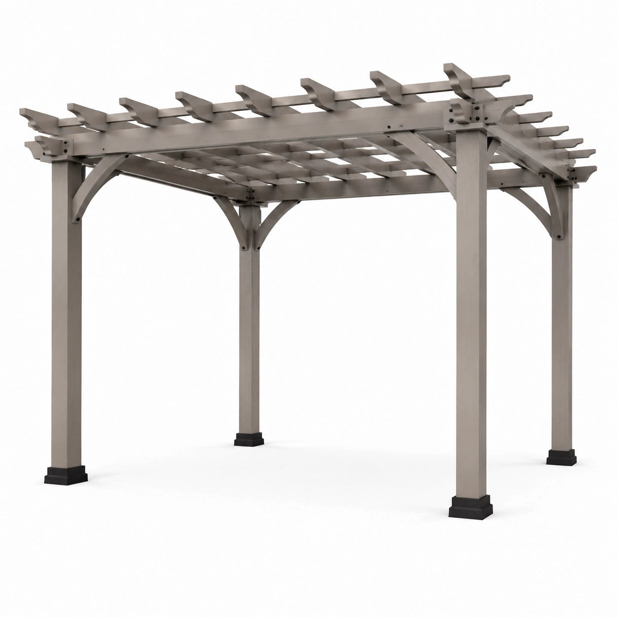 Pergola da Giardino in Acciaio Grigio 3x3m