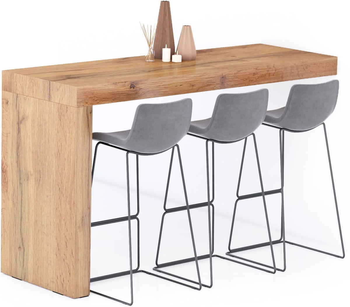 Mobili Fiver Carrello da cucina, Rovere, per sala da pranzo e cucina