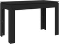 Tavolo da pranzo vidaXL, 120 × 60 × 76 cm, legno, Nero, per sala da pranzo e cucina