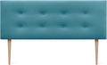 Testiera DHOME, Turchese, 160 × 105cm, tessuto, similpelle
