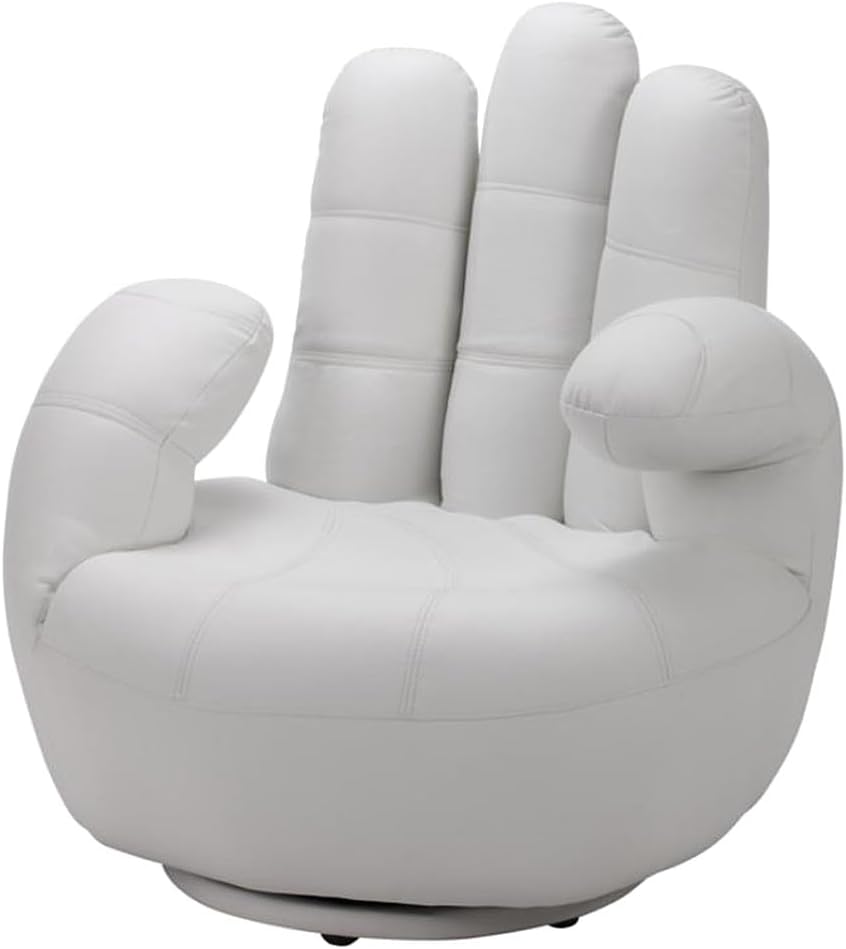 Vente-unique Poltrona, CATCHY, Bianco, similpelle, per soggiorno