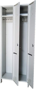 Fleda TRADING Armadio, 2 posti, 68 × 34 × 180 cm, Grigio, metallo
