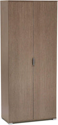 Armadio milani home, 2 ante, 75 × 38 × 174 cm, legno, Rovere, fatto in Italia