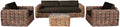 Set da pranzo da giardino milani home, 2 poltrone, rattan, Naturale, per giardino e terrazzo