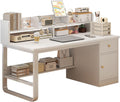Scrivania, Bianco, 140 × 50 × 73 cm, legno massello, per ufficio