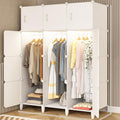 Armadio guardaroba GWFBLID, 111 × 47 × 157 cm, Bianco, plastica, per camera da letto