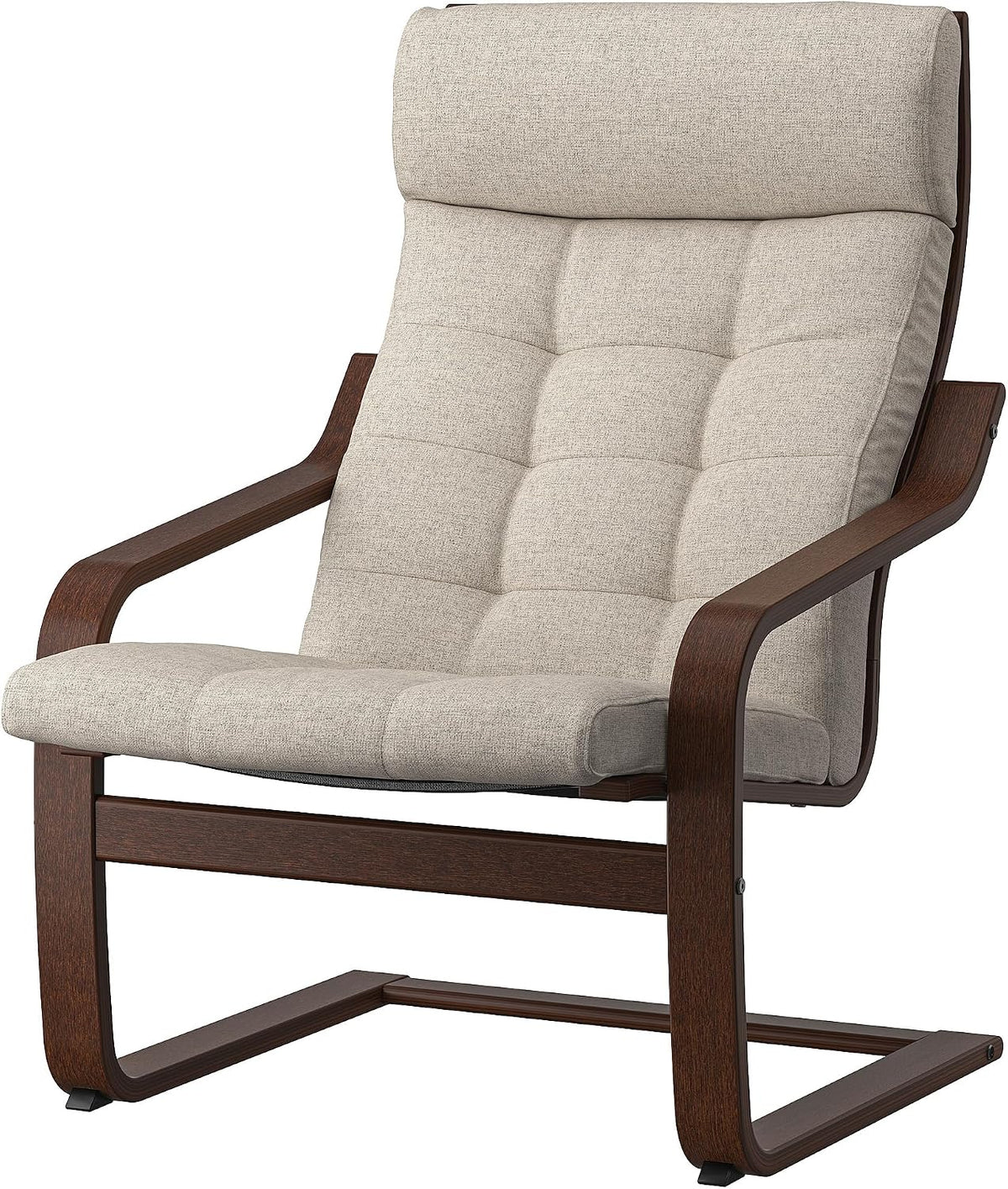 Poltrona, POÄNG, Marrone, 68 × 82 × 100 cm, legno, ergonomica, reclinabile, per soggiorno