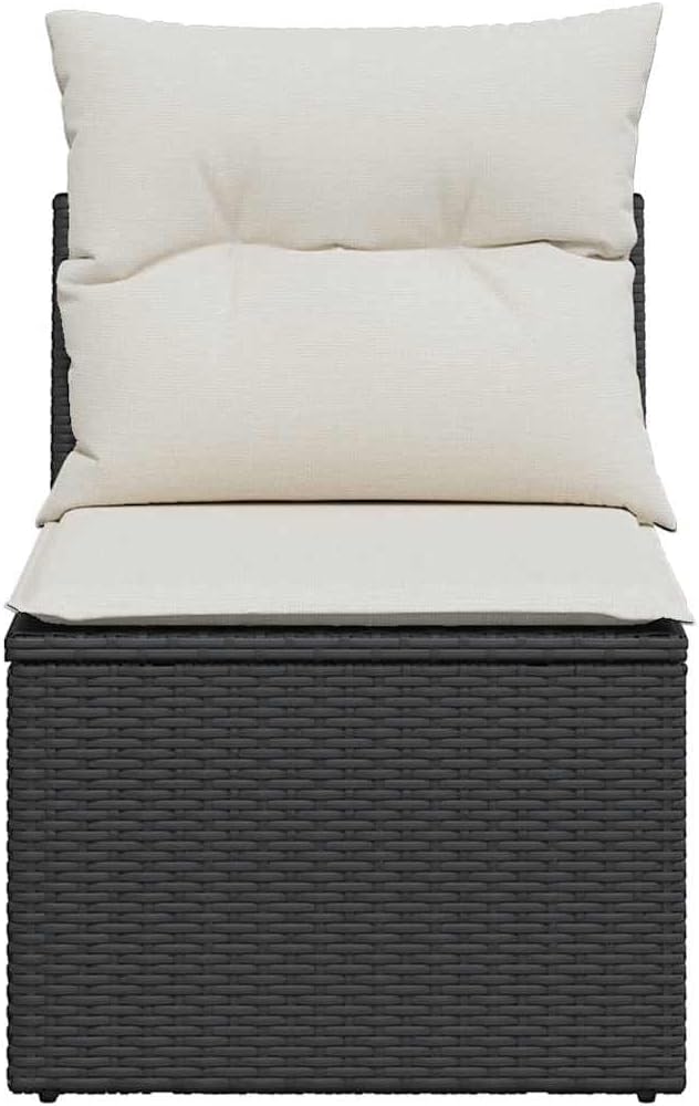 Set di divani ZIRLANLV, Grigio chiaro, rattan, con cuscini, per giardino e terrazzo