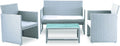 Divano Linea Garden Friend, 2 poltrone, Bianco, per soggiorno