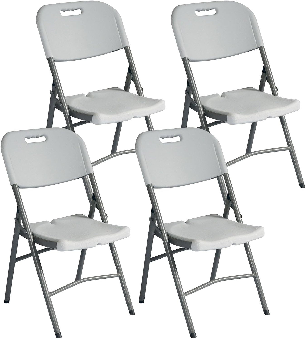 Sedia Giordanoshop, 4 sedie, 47 × 61 × 87 cm, Bianco, pieghevole, per giardino e terrazzo