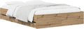 vidaXL Struttura letto, 140 × 190 cm, Rovere, legno, con contenitore, per camera da letto
