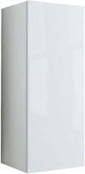 Vetrina pensile, 30 × 74 cm, Bianco, MDF, per bagno