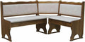 Panca k koma, Beige, legno massello, pelle