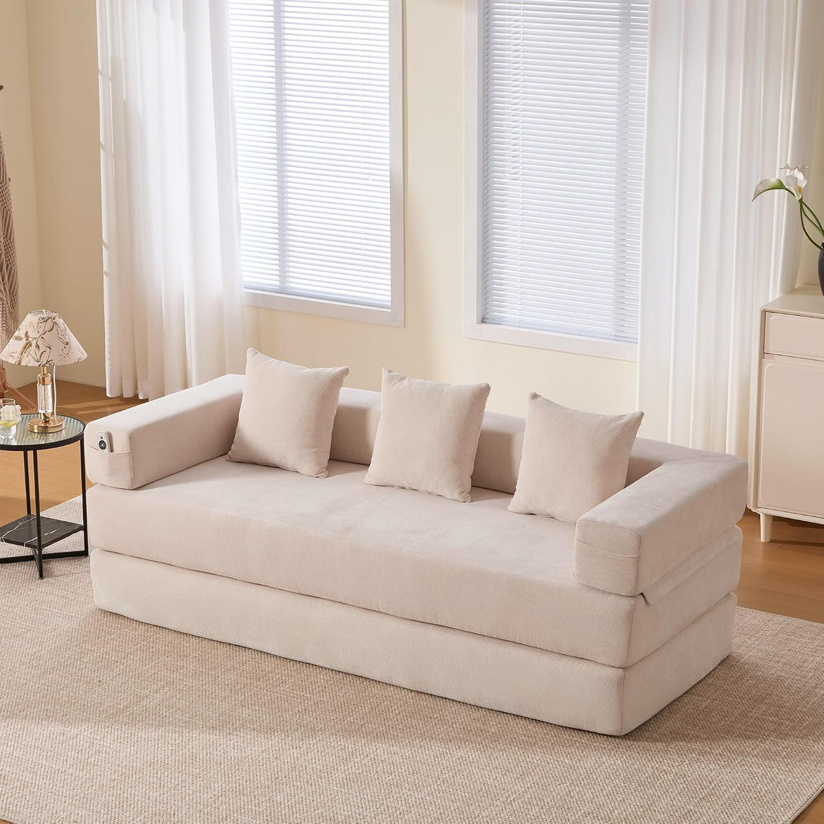Divano modulare Trdlpyn, Beige, ciniglia, per soggiorno