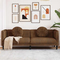Divano KKHOMEI, 193,5 × 77 × 70 cm, 3 posti, Marrone, metallo, velluto, per soggiorno