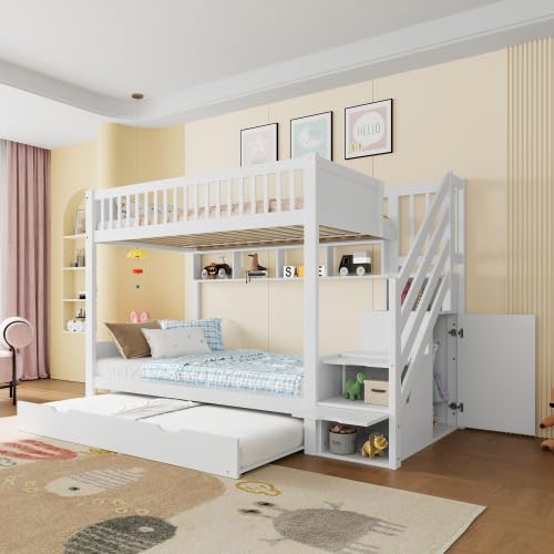 Letto a castello Huayz, Bianco, 90 × 200 cm, 90 × 190 cm, legno, per camera da letto