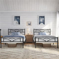 Struttura letto Yaheetech, 90 × 200 cm, singolo, Nero, metallo, per camera da letto