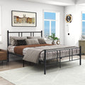 COSTWAY Struttura letto, 200 cm, acciaio, metallo, con testiera, con pediera, per camera da letto