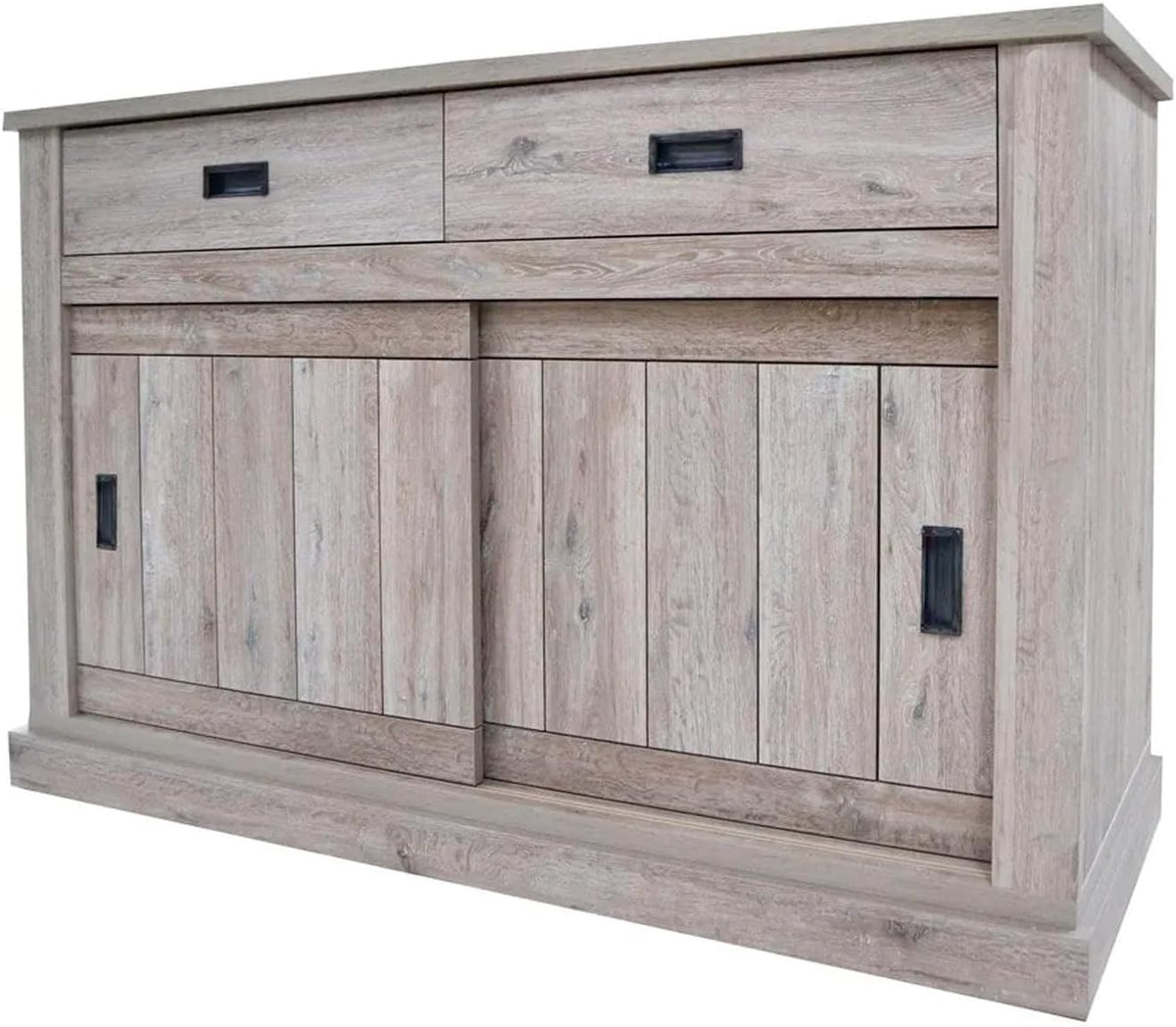 Credenza Arreditaly, 150 × 50 × 95,5 cm, Rovere, 2 cassetti, 2 ante, 4 ripiani, con ante scorrevoli, per soggiorno e sala da pranzo