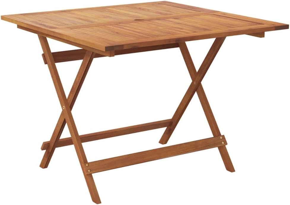 vidaXL Tavolo da pranzo da giardino, 90 × 90 × 75 cm, legno massello, pieghevole, per giardino e terrazzo