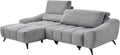 Vente-unique Divano, 270 × 175 × 105 cm, Grigio, tessuto, per soggiorno