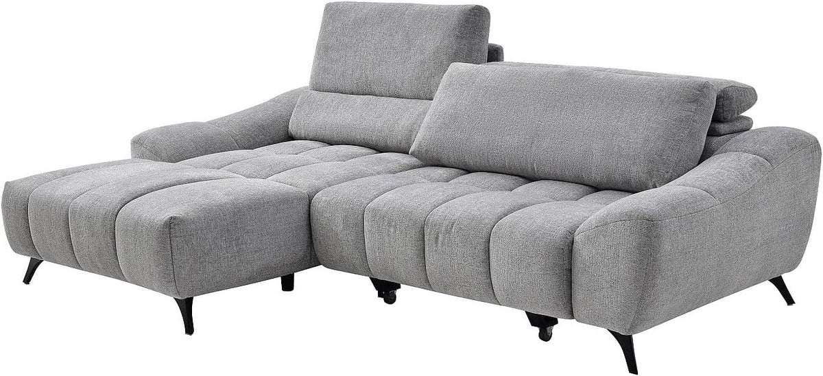 Vente-unique Divano, 270 × 175 × 105 cm, Grigio, tessuto, per soggiorno