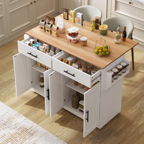 Armadio Huayz, Bianco, 91 cm, legno, pieghevole, con ruote, per sala da pranzo e cucina