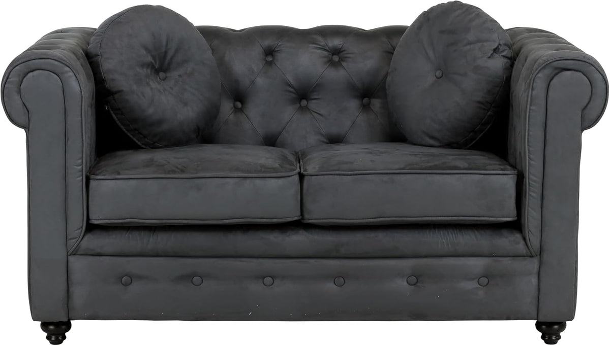 Totò Piccinni Divano, 2 posti, 147 × 88 × 74 cm, Grigio, legno, per soggiorno