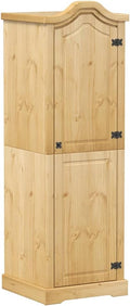 vidaXL Armadio, 55 × 52 × 170 cm, legno massello