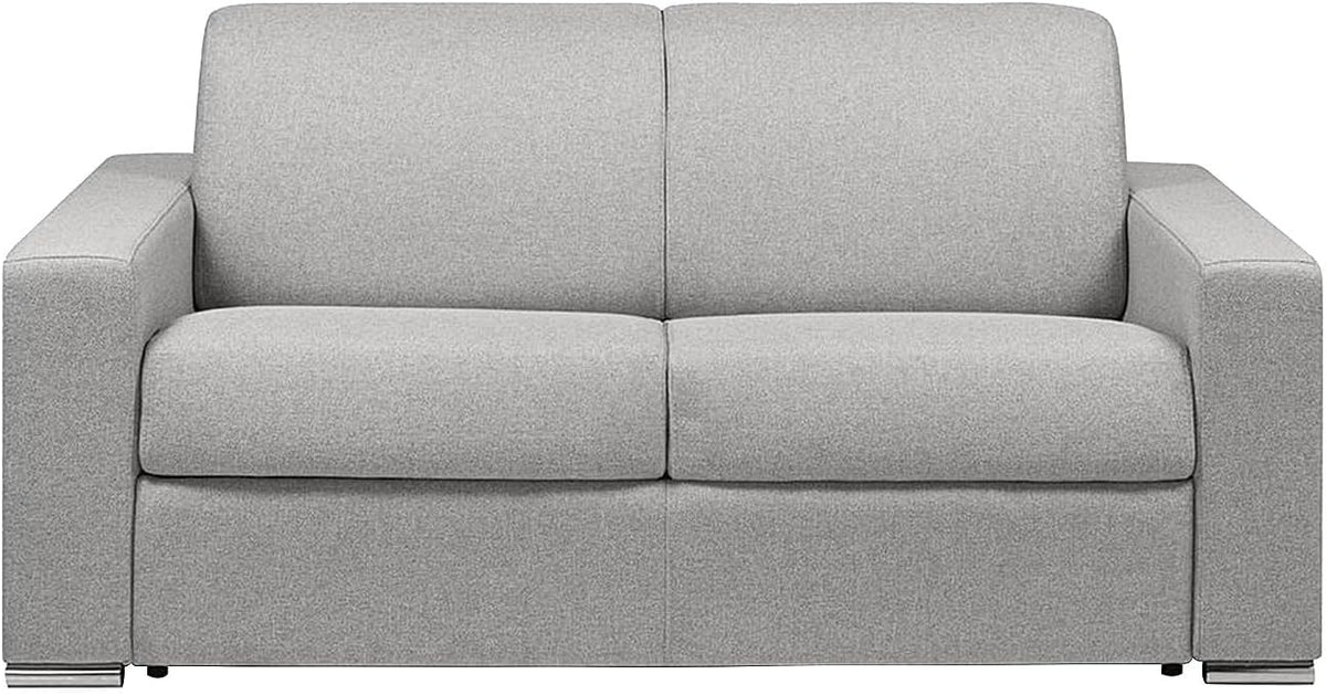 Divano letto Vente-unique, CALITO, 120 cm, 2 posti, Grigio, tessuto, per soggiorno