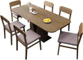 Set da pranzo, 9 pezzi, 6 sedie, 160 × 90 × 76 cm, legno massello, per sala da pranzo e cucina